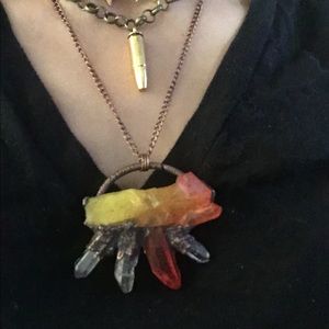 Crystal chakra necklace